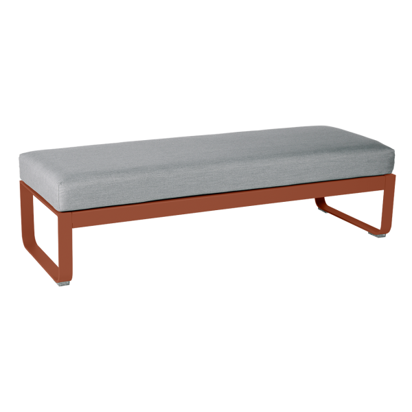 Bellevie Outdoor Modular 2 Seater Ottoman By Fermob in Red Ochre