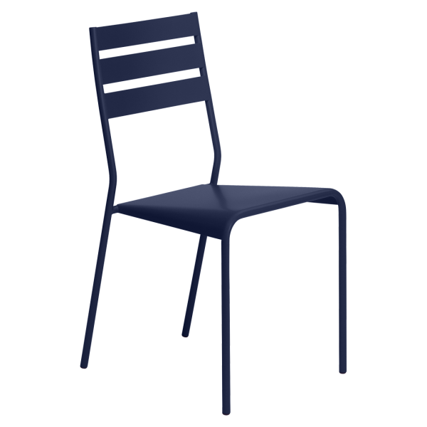 Facto Outdoor Dining Chair By Fermob in Deep Blue