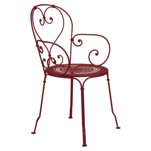 1900 Garden Dining Armchair By Fermob in Chilli