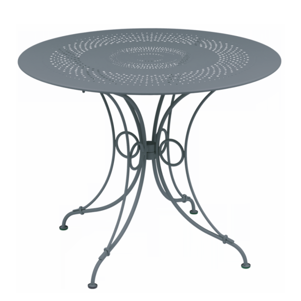 1900 Garden Dining Table Round 96cm By Fermob in Storm Grey