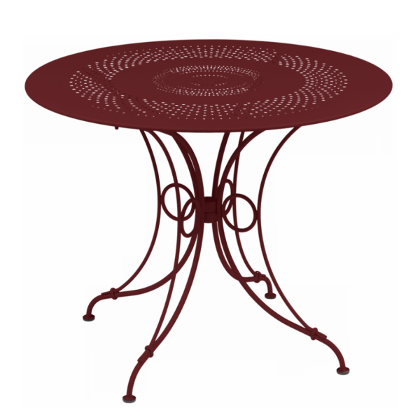 1900 Garden Dining Table Round 96cm By Fermob in Chilli