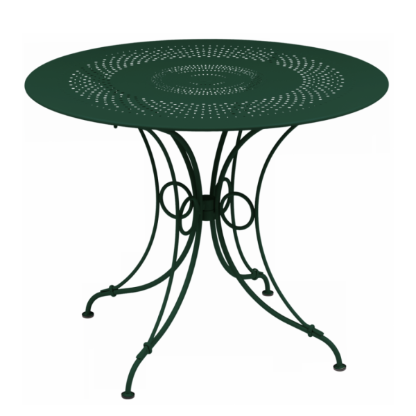 1900 Garden Dining Table Round 96cm By Fermob in Cedar Green