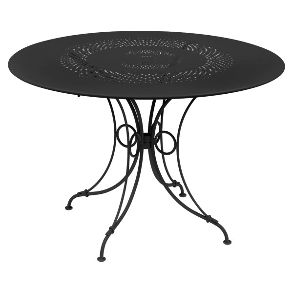 1900 Garden Dining Table Round 117cm By Fermob in Liquorice