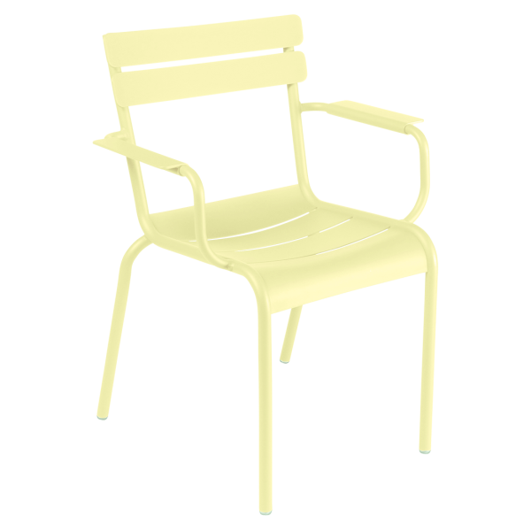 Luxembourg Outdoor Armchair By Fermob in Frosted Lemon