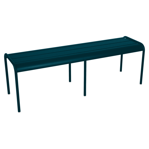 Luxembourg Outdoor Dining Bench By Fermob in Acapulco Blue