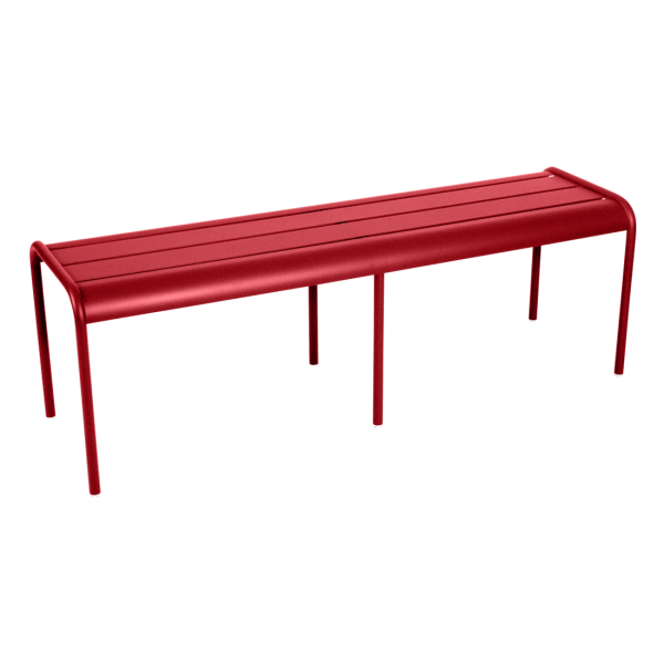 Luxembourg Outdoor Dining Bench By Fermob in Poppy