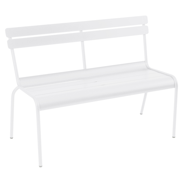 Luxembourg Outdoor Bench with Back By Fermob in Cotton White
