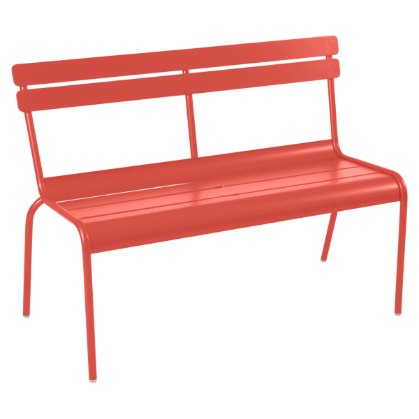 Luxembourg Outdoor Bench with Back By Fermob in Capucine