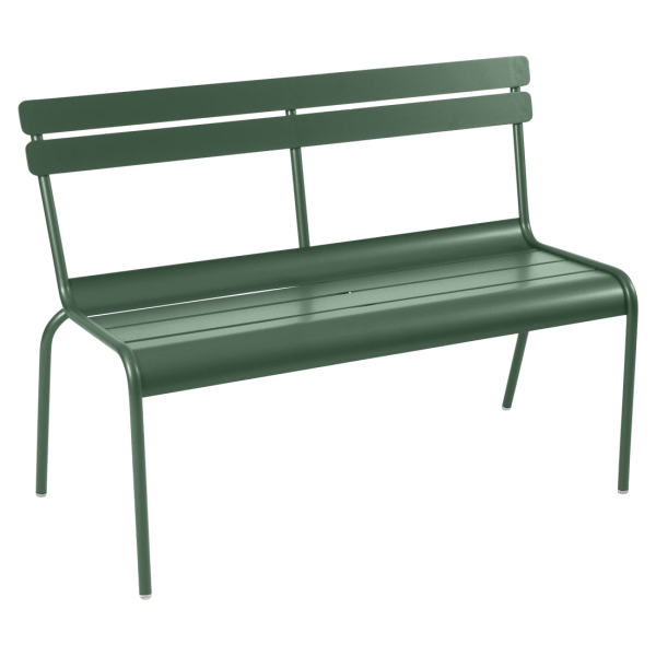 Luxembourg Outdoor Bench with Back By Fermob in Cedar Green