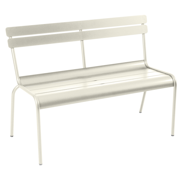Luxembourg Outdoor Bench with Back By Fermob in Clay Grey