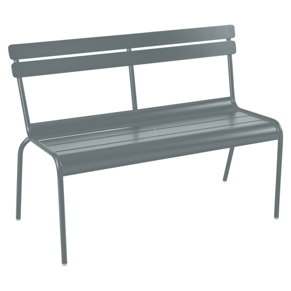 Luxembourg Outdoor Bench with Back By Fermob in Storm Grey