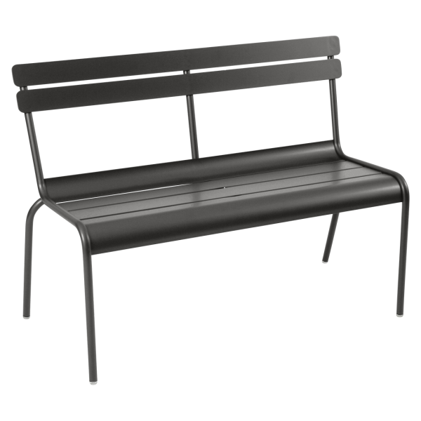 Luxembourg Outdoor Bench with Back By Fermob in Liquorice