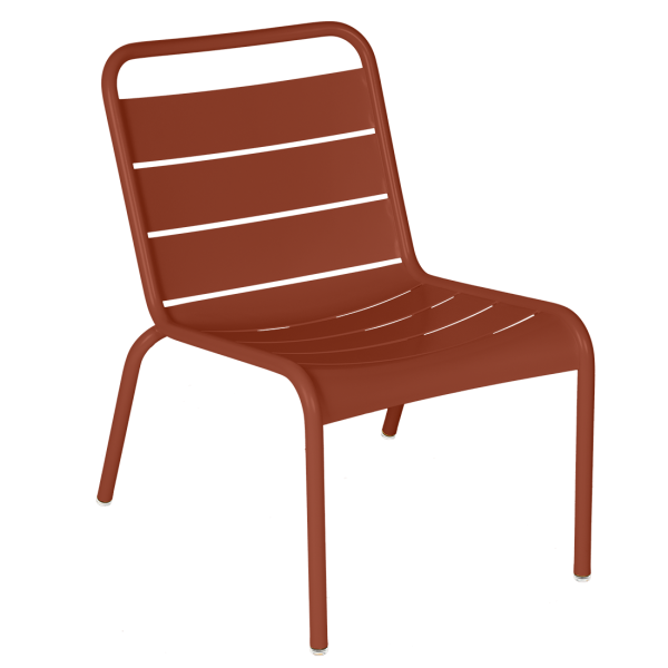 Luxembourg Outdoor Lounge Chair By Fermob in Red Ochre
