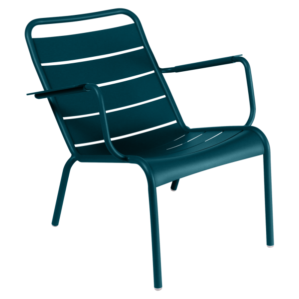 Luxembourg Outdoor Low Armchair By Fermob in Acapulco Blue