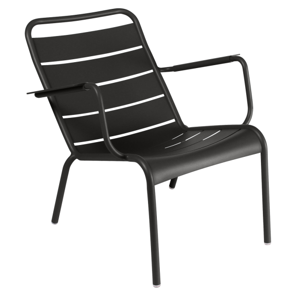Luxembourg Outdoor Low Armchair By Fermob in Liquorice