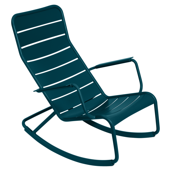 Luxembourg Outdoor Rocking Chair By Fermob in Acapulco Blue
