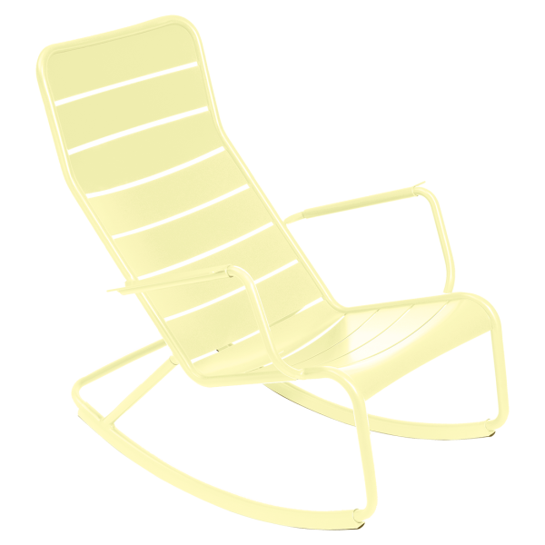 Luxembourg Outdoor Rocking Chair By Fermob in Frosted Lemon