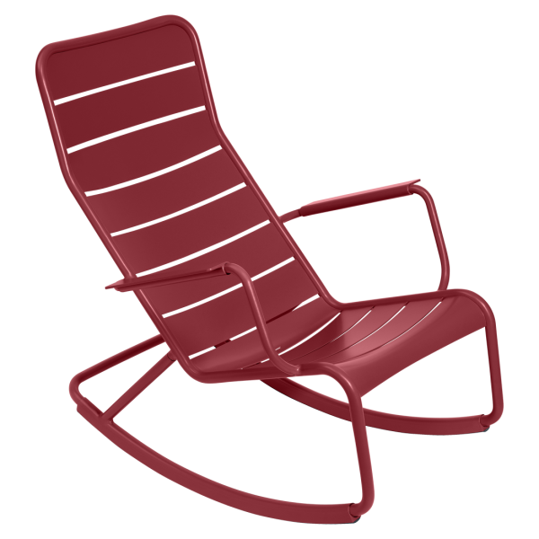Luxembourg Outdoor Rocking Chair By Fermob in Chilli
