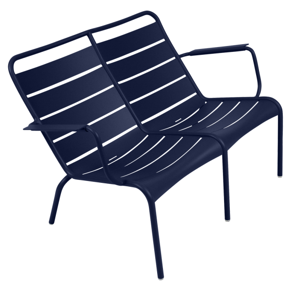 Luxembourg Outdoor Low Armchair Duo By Fermob in Deep Blue