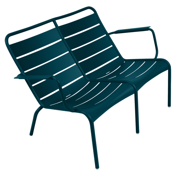 Luxembourg Outdoor Low Armchair Duo By Fermob in Acapulco Blue