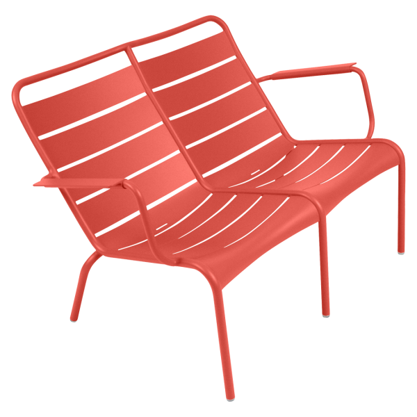 Luxembourg Outdoor Low Armchair Duo By Fermob in Capucine