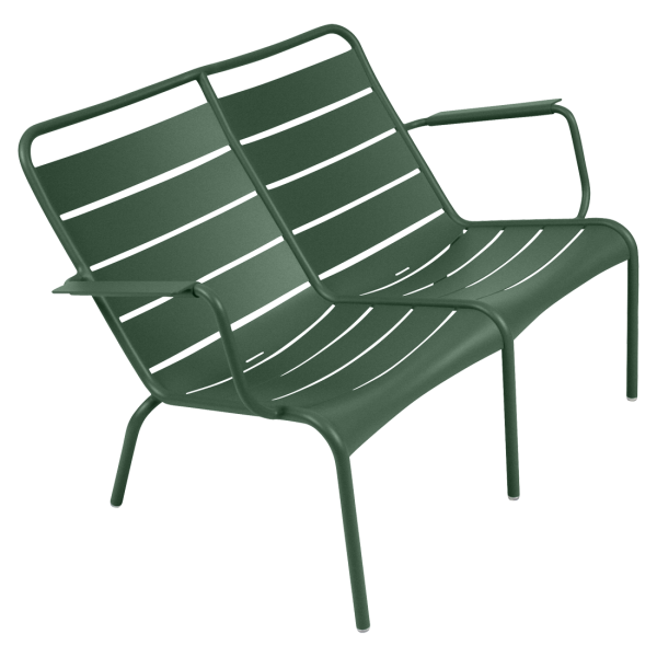 Luxembourg Outdoor Low Armchair Duo By Fermob in Cedar Green