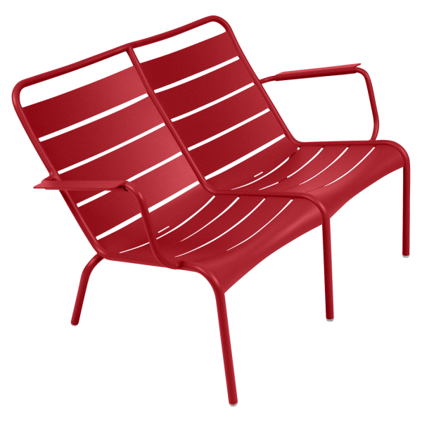 Luxembourg Outdoor Low Armchair Duo By Fermob in Poppy