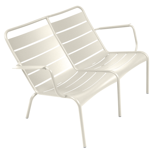 Luxembourg Outdoor Low Armchair Duo By Fermob in Clay Grey