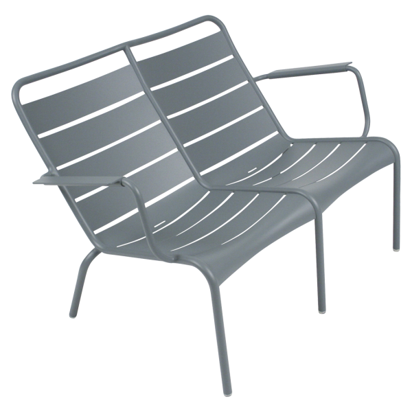 Luxembourg Outdoor Low Armchair Duo By Fermob in Storm Grey