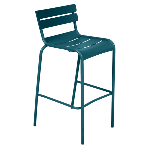 Luxembourg Outdoor Bar Chair By Fermob in Acapulco Blue