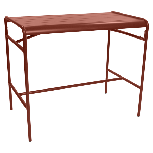 Luxembourg Outdoor High Table 126 x 73cm By Fermob in Red Ochre