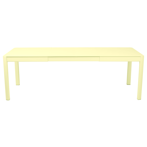 Ribambelle Outdoor Dining Table - 2 Extensions 149 to 234cm By Fermob in Frosted Lemon