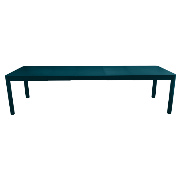 Ribambelle Outdoor Dining Table - 3 Extensions 149 to 299cm By Fermob in Acapulco Blue