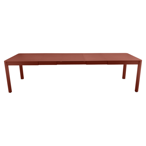 Ribambelle Outdoor Dining Table - 3 Extensions 149 to 299cm By Fermob in Red Ochre