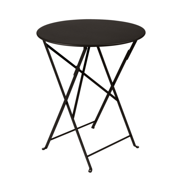 Bistro Outdoor Folding Table Round 60cm By Fermob in Liquorice