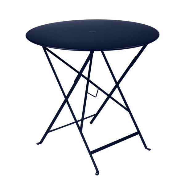 Bistro Outdoor Folding Table Round 77cm By Fermob in Deep Blue