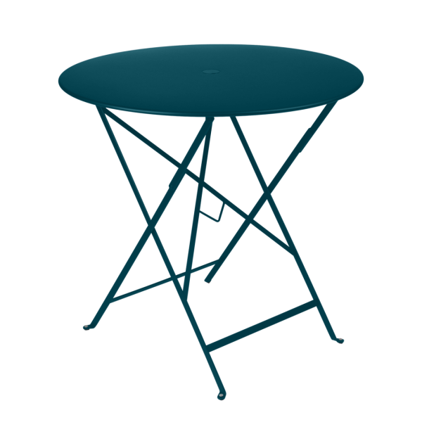 Bistro Outdoor Folding Table Round 77cm By Fermob in Acapulco Blue