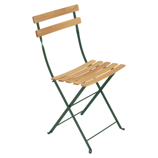 Bistro Outdoor Folding Chair - Wooden Slats By Fermob in Cedar Green