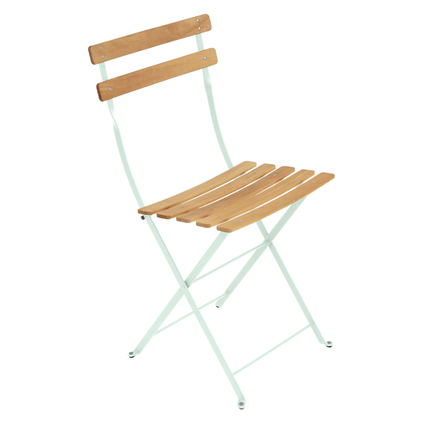 Bistro Outdoor Folding Chair - Wooden Slats By Fermob in Ice Mint