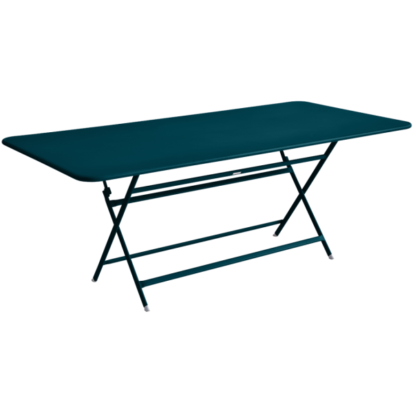 Caractere Large Folding Outdoor Dining Table 190 x 90cm By Fermob in Acapulco Blue