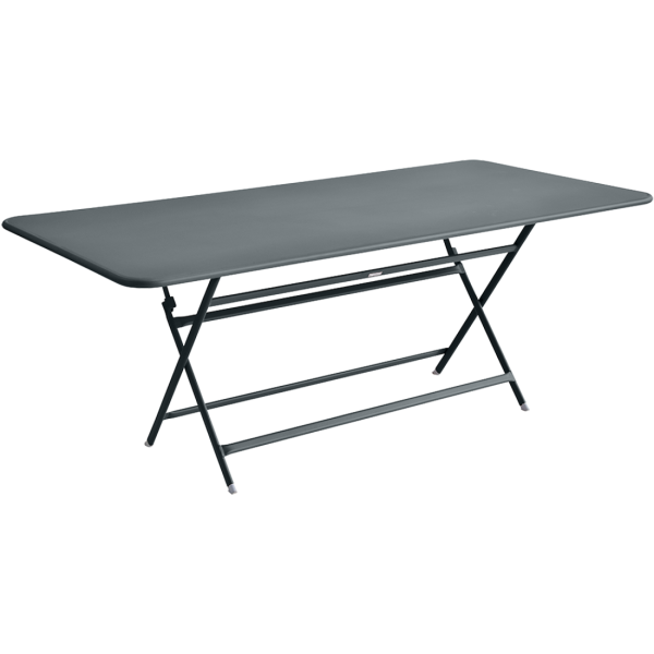Caractere Large Folding Outdoor Dining Table 190 x 90cm By Fermob in Storm Grey