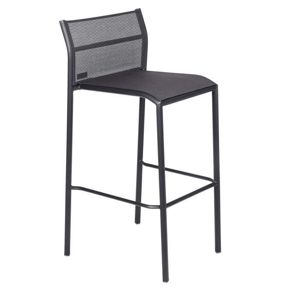 Cadiz Outdoor Dining High Bar Stool By Fermob in Anthracite