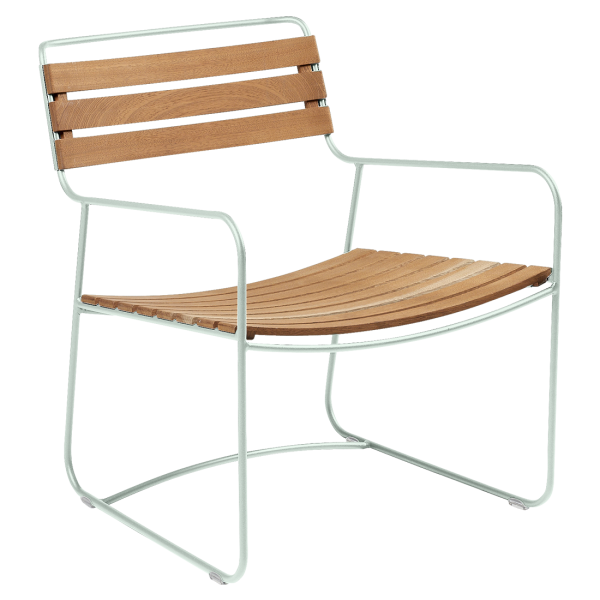Surprising Outdoor Casual Armchair - Teak Slats By Fermob in Ice Mint
