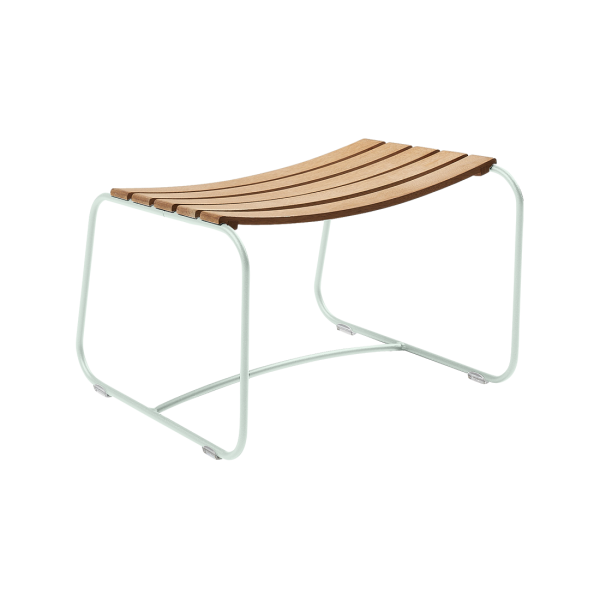 Surprising Outdoor Casual Footrest - Teak Slats By Fermob in Ice Mint