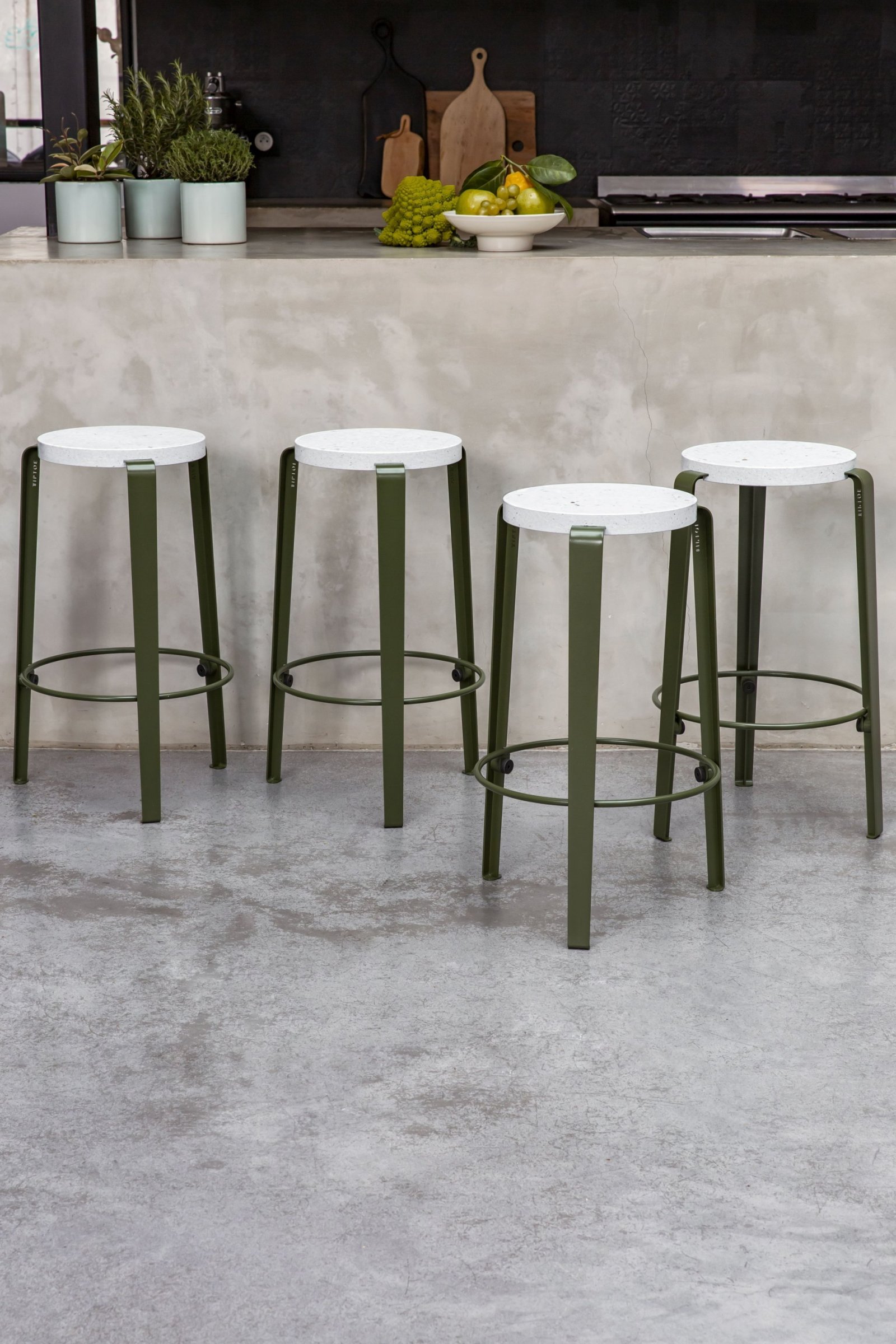 Tiptoe Lou Counter Stool 66cm - Recycled Plastic Venezia | Jardin NZ