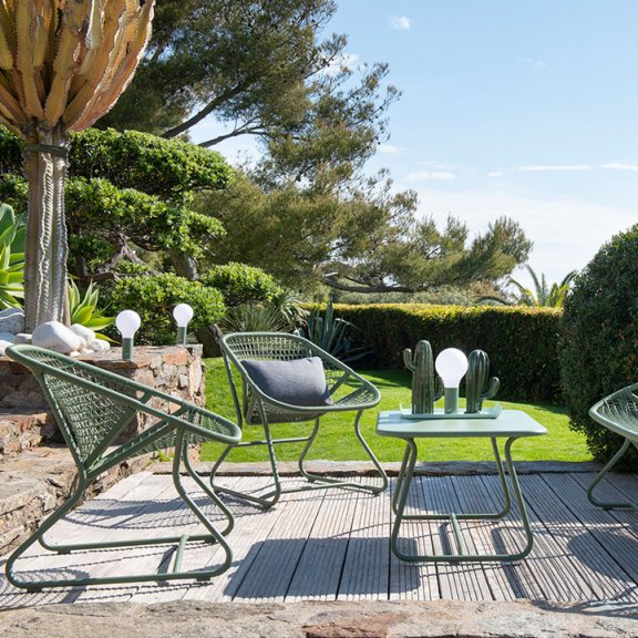 Fermob Sixties Occasional Outdoor Chairs in Cactus