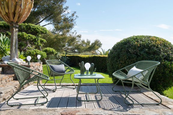 Fermob Sixties Occasional Outdoor Chairs in Cactus